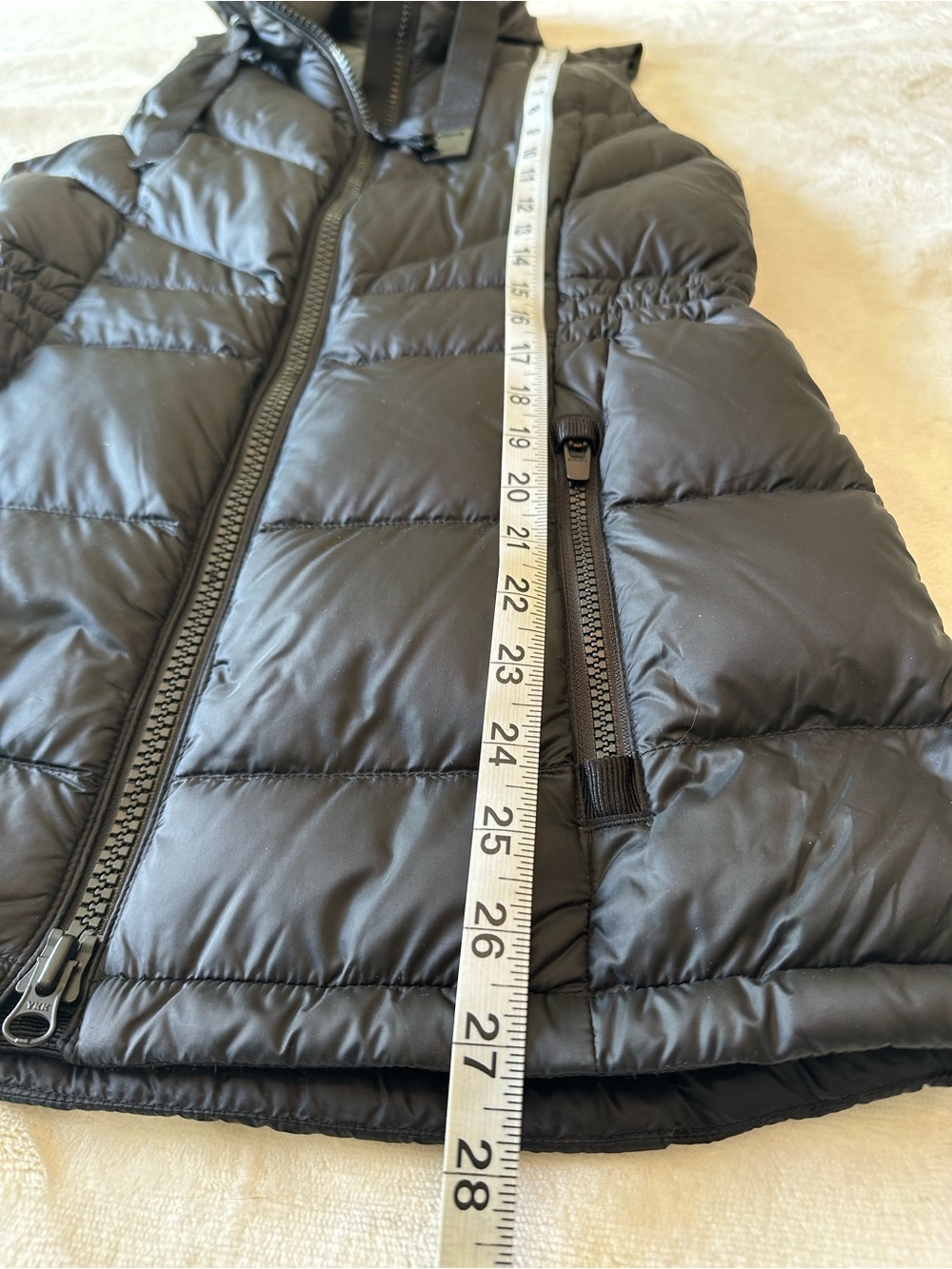 Athleta Women's Black Quilted Goose Down Vest Size XXS - Picture 5 of 11